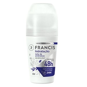 Desodorante Roll-On Francis Feminino Hidratação Leite De Amêndoas 50Ml