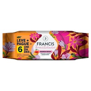 Sabonete Em Barra Francis Brasilidades Manga Rosa 80G 6 Unidades