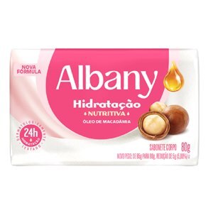 Sabonete Em Barra Albany Hidratação Nutritiva Óleo De Macadâmia 80G