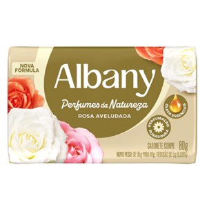 Sabonete Em Barra Albany Perfumes Da Natureza Rosa Aveludada 80G