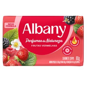 Sabonete Em Barra Albany Perfumes Da Natureza Frutas Vermelhas 80G