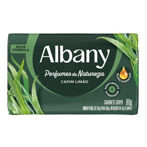 Sabonete Em Barra Albany Perfumes Da Natureza Capim Limão 80G