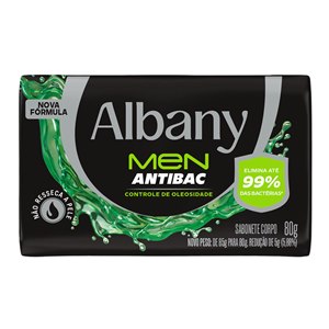 Sabonete Em Barra Albany Men Antibac Controle De Oleosidade 80G