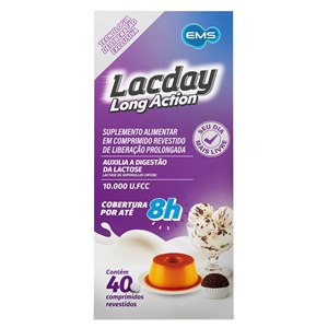 Lactase Lacday Long Action 10.000 Fcc 40 Comprimidos