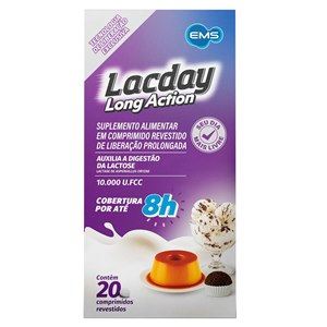 Lactase Lacday Long Action 10.000 Fcc 20 Comprimidos