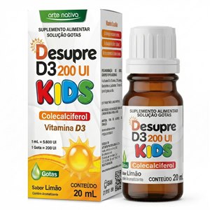 Vitamina D Desupre Kids 200Ui Gotas Sabor Limão 20Ml