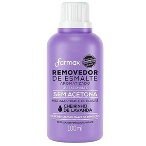 Removedor De Esmalte Sem Acetona Farmax Lavanda 100Ml 