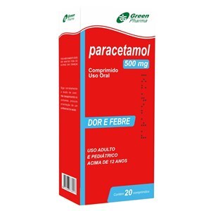 Paracetamol 500Mg 20 Comprimidos - Greenpharma - Genérico (Tylenol)