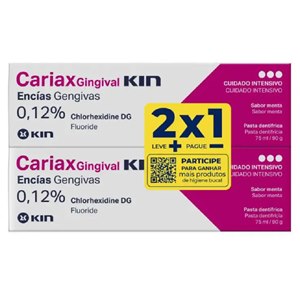 Kit Creme Dental Cariax Gingival Kin 2X1 2 Unidades 90G