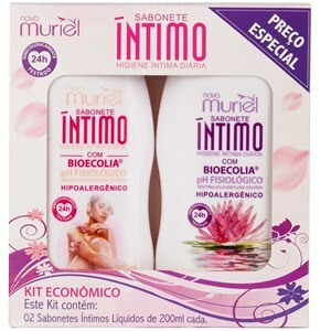 Kit Sabonete Líquido Íntimo Muriel Tradicional 200Ml + Floral 200Ml