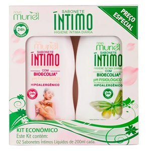 Kit Sabonete Líquido Íntimo Muriel  Tradicional  200Ml + Herbal 200Ml