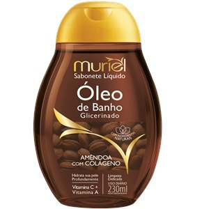 Sabonete Líquido Óleo Banho Amêndoa Com Colágeno Muriel 230Ml