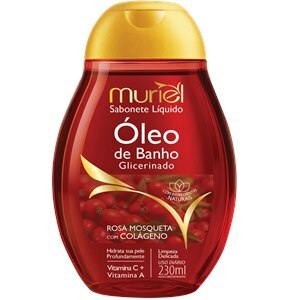 Sabonete Líquido Óleo Banho Rosa Mosqueta Com Colágeno Muriel 230Ml