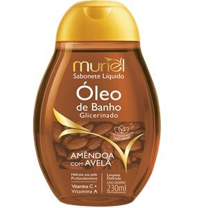 Sabonete Líquido Óleo Banho Amêndoa Com Avelã Muriel 230Ml