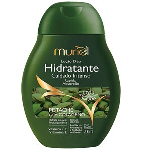 Loção Hidratante Corporal Pistache Com Colágeno Muriel 200Ml