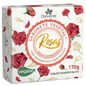 Sabonete Em Barra Davene Rosas Vermelhas Davene 170G