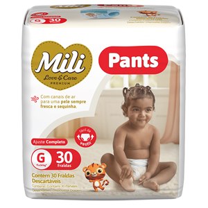 Fralda Mili Love&Care Premium Pants Jumbo G - 30 Unidades