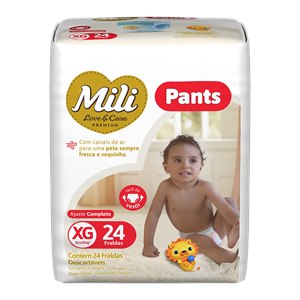 Fralda Mili Love&Care Premium Pants Jumbo Xg - 24 Unidades