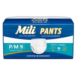 Roupa Íntima Mili Vita Care Pants P/M - 16 Unidades