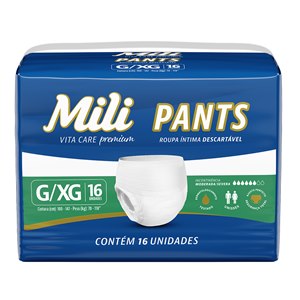 Roupa Íntima Mili Vita Care Pants G/Xg - 16 Unidades