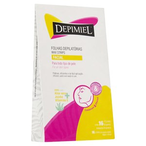 Folhas Prontas Depimiel Facial - 16 Folhas 