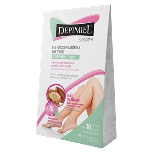 Folhas Prontas Depimiel Corporal Sensitive 16 Folhas 