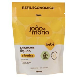 João E Maria Sabonete Líquido Glicerina Bebê 180Ml