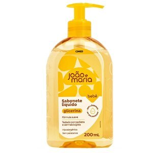 João E Maria Sabonete Líquido Glicerina Bebê 200Ml