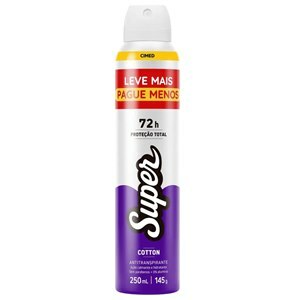 Super Desodorante Antitranspirante Aerosol Cotton Feminino 250Ml
