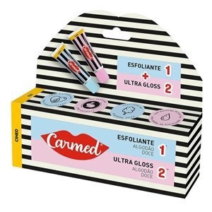 Carmed Esfoliante Labial + Ultra Gloss Sos Lábios Algodão Doce 10G 