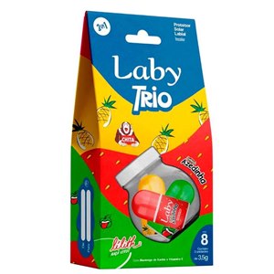 Protetor Solar Labial Laby Trio Azedinha + Chita + Lilith Fps8 3,5G Kit