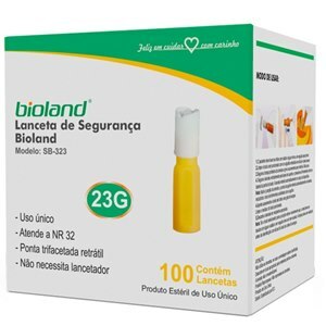 Lanceta De Segurança 23G Sb-323 Bioland 100 Unidades