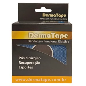 Bandagem Funcional Elástica Derma Tape Azul Bioland 1 Rolo