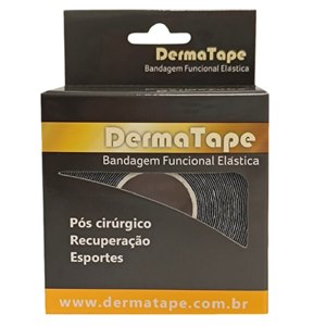 Bandagem Funcional Elástica Derma Tape Preta Bioland 1 Rolo