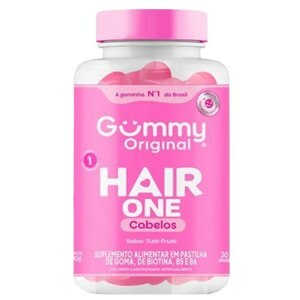 Gummy Hair One Sabor Tutti-Frutti 30 Gomas