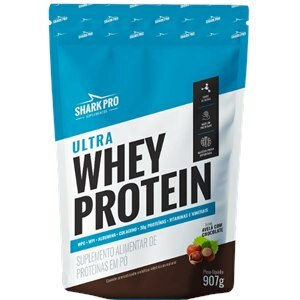 Ultra Whey Protein Shark Pro Sabor Chocolate Com Avelã Refil 907G