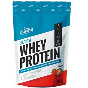 Ultra Whey Protein Shark Pro Morango Refil 907G