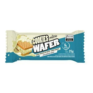 Barra De Proteína Shark Wafer Shark Pro Sabor Cookies 25G