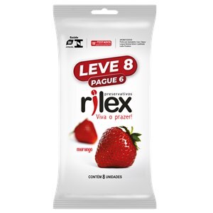 Preservativo Rilex Morango Leve 8 Pague 6