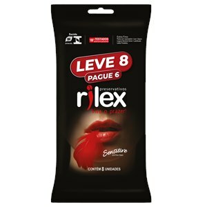 Preservativo Rilex Sensitive Leve 8 Pague 6