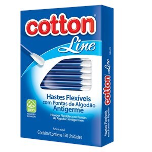 Hastes Flexíveis Cotton Line 150 Unidades