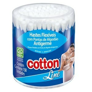Hastes Flexíveis Cotton Line Pote 150 Unidades