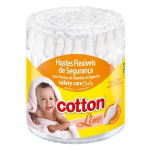Hastes Flexíveis De Segurança Cotton Line Baby Care Pote 45 Unidades