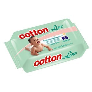 Toalhas Umedecidas Cotton Line Fundo Do Mar 96 Unidades