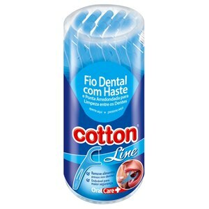 Fio Dental Com Hastes Cotton Line Pote 10 Unidades