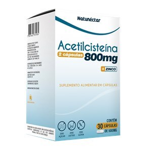 Acetilcisteína + C + D + Zinco 800Mg Natunéctar 30 Cápsulas
