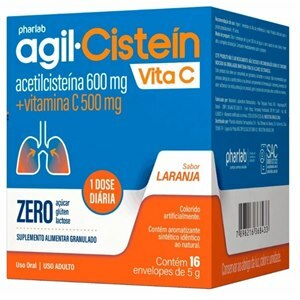 Acetilcisteína + Vitamina C - Agil- Cistein Vita C 600Mg 16 Envelopes
