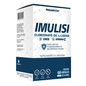 Imulisi Cloridrato De L-Lisina + Zinco + Vitamina C Natunéctar 60 Cápsulas