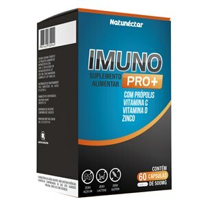 Imunopro+ Vitamina C + D + Zinco + Própolis Natunéctar 60 Cápsulas