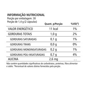 Óleo De Alho Natunéctar 60 Cápsulas
